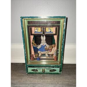 1970s The Little Grey Rabbit Dancing Musical Treasure Box Sankyo